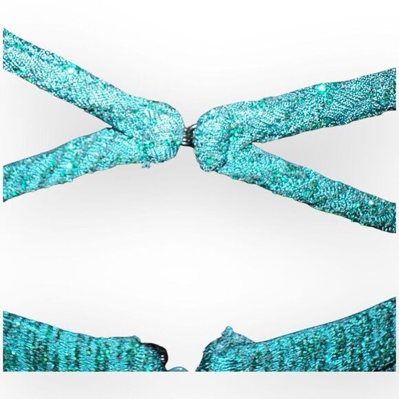 NWT City Triangles Womens Glitter Jersey Knit Gown Green Size 3 - Picture 13 of 16